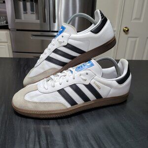 Adidas Samba White and Black Sneakers